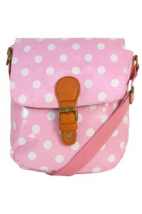 Menší kabelka růžová s puntíkem
